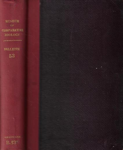 Bulletin of the Museum of Comparative Zoology at Harvard College, in Cambridge Vol. LIII Anno 1908-1913 - copertina