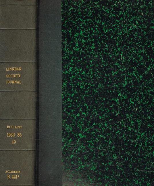 The journal of the linnean society of london. Botany vol. XLIX, 1932-1935 - copertina