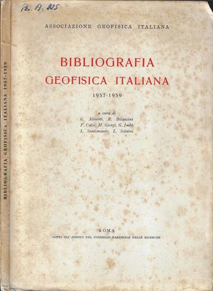 Bibliografia geofisica italiana 1957-1959 - copertina