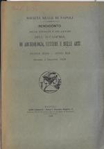 Rendiconto delle tornate e dei lavori della R. Accademia di archeologia, lettere e belle arti nuova serie anno XLII gennaio a dicembre 1928