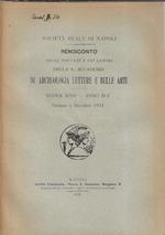 Rendiconto delle tornate e dei lavori della R. Accademia di archeologia, lettere e belle arti nuova serie anno XLV gennaio a dicembre 1931