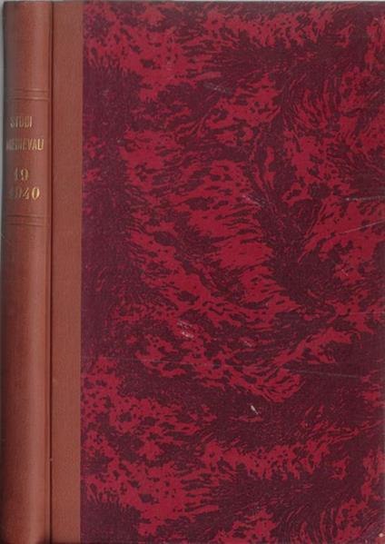 Studi medievali Vol. 13 1940 - copertina