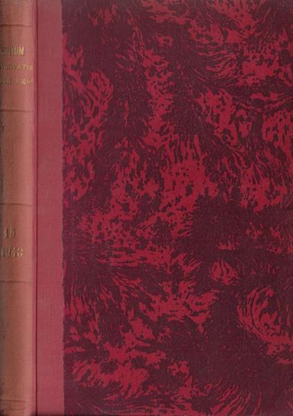 Archivum Latinitatis Medii Aevi Anno 1940 Tomo XV - copertina