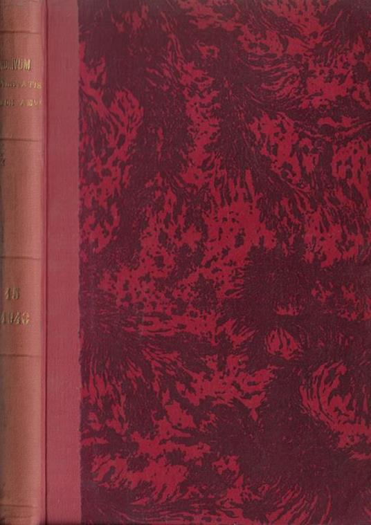 Archivum Latinitatis Medii Aevi Anno 1940 Tomo XV - copertina