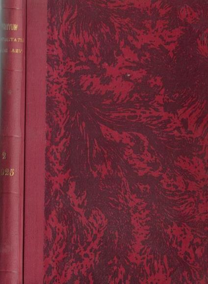 Archivum Latinitatis Medii Aevi Anno 1925 Tomo II - copertina