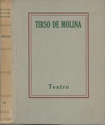 Teatro - Tirso de Molina - copertina