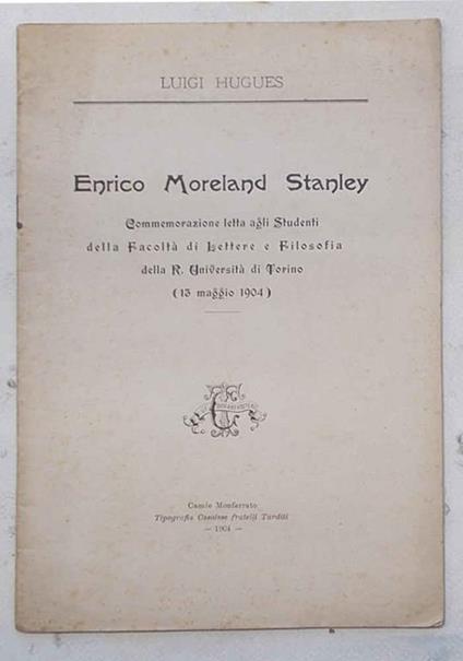 Enrico Moreland Stanley - Luigi Hugues - copertina