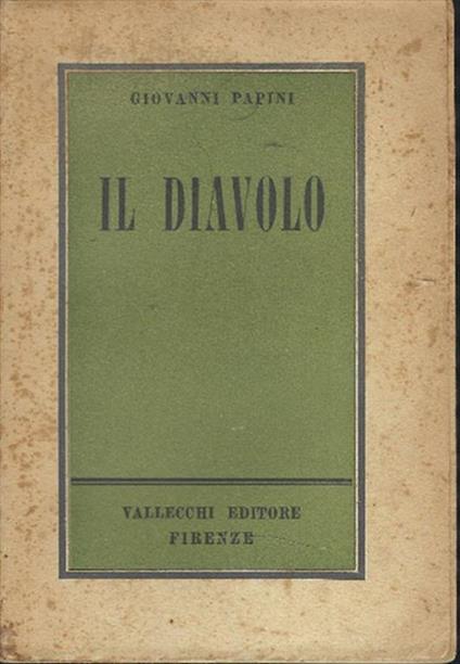 Il Diavolo - Giovanni Papini - copertina