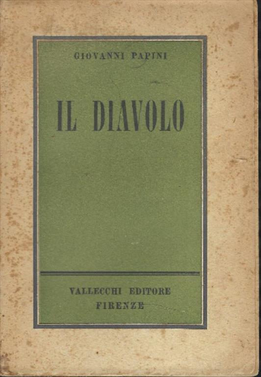 Il Diavolo - Giovanni Papini - copertina