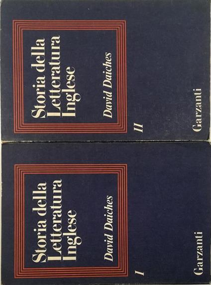 Storia della letteratura inglese - completo in 2 voll - David Daiches - copertina