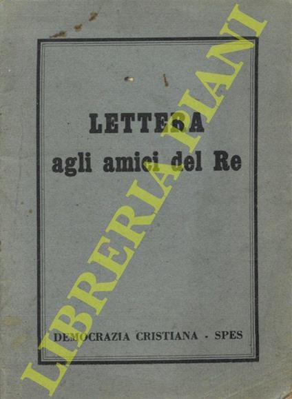 Lettera agli amici del Re - copertina