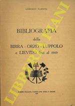 Bibliografia della birra - orzo - luppolo e lievito fino al 1919