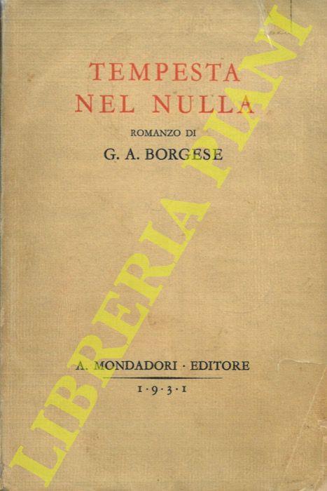 Tempesta nel nulla - Giuseppe A. Borgese - copertina