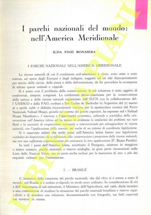 I parchi nazionali del mondo: nell'America Meridionale - copertina