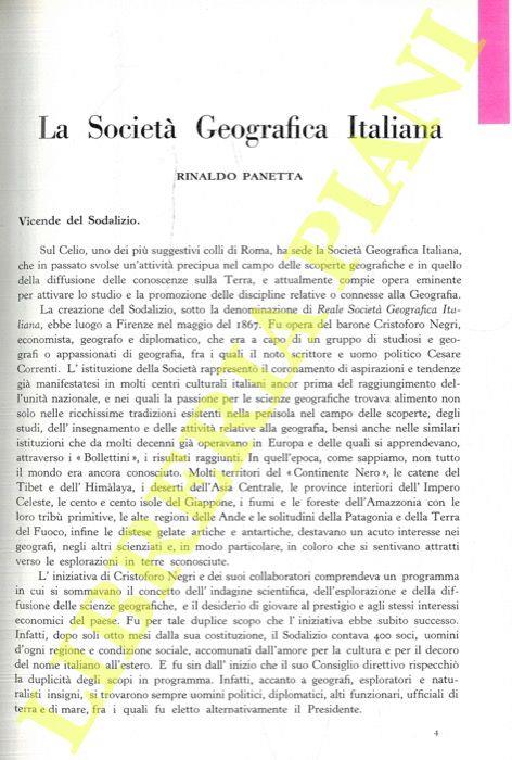 La Società Geografica Italiana