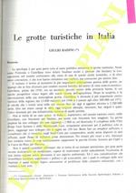 Le grotte turistiche in Italia