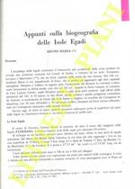 Appunti sulla biogeografia delle Isole Egadi