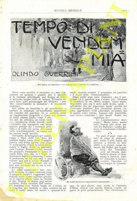 Tempo di vendemmia - Olindo Guerrini - copertina