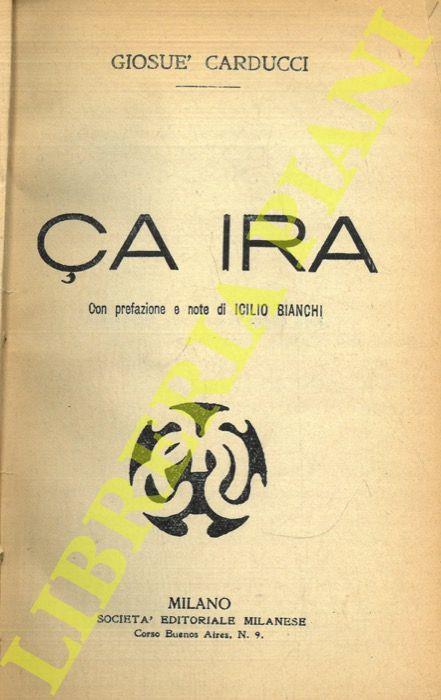 Ca ira, con pref. e note di I. Bianchi - copertina