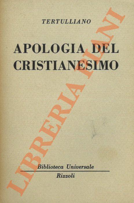 Apologia del Cristianesimo - Quinto S. Tertulliano - copertina