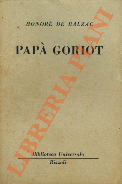 Papà Goriot - Honoré de Balzac - copertina