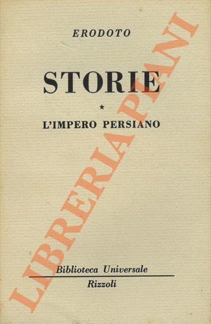 Storie. L'impero persiano. Le guerre persiane - Erodoto - copertina
