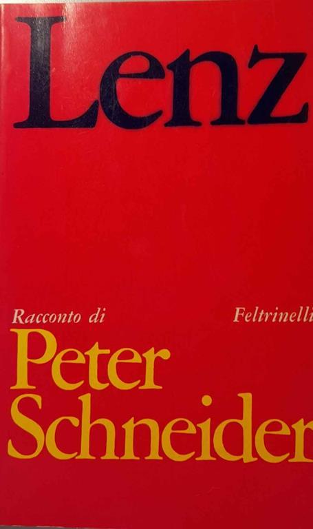 Lenz - Peter Schneider - copertina