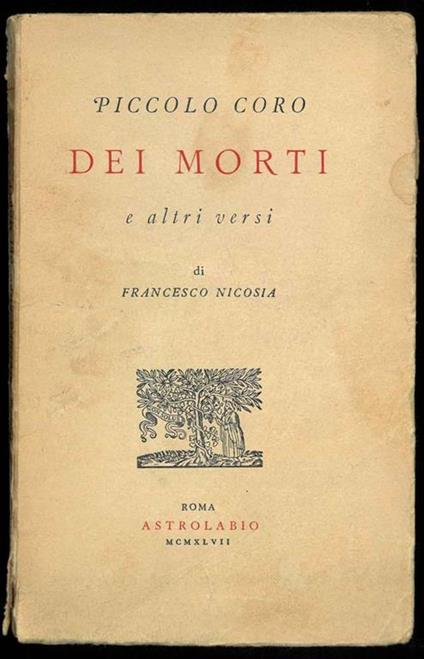 Piccolo coro dei morti e altri versi - Francesco Nicosia - copertina