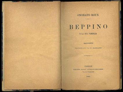 Beppino e la sua famiglia. Racconto illustrato da E. Mazzanti - copertina