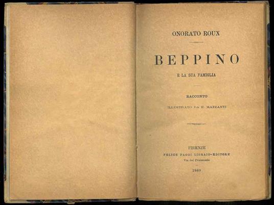 Beppino e la sua famiglia. Racconto illustrato da E. Mazzanti - copertina