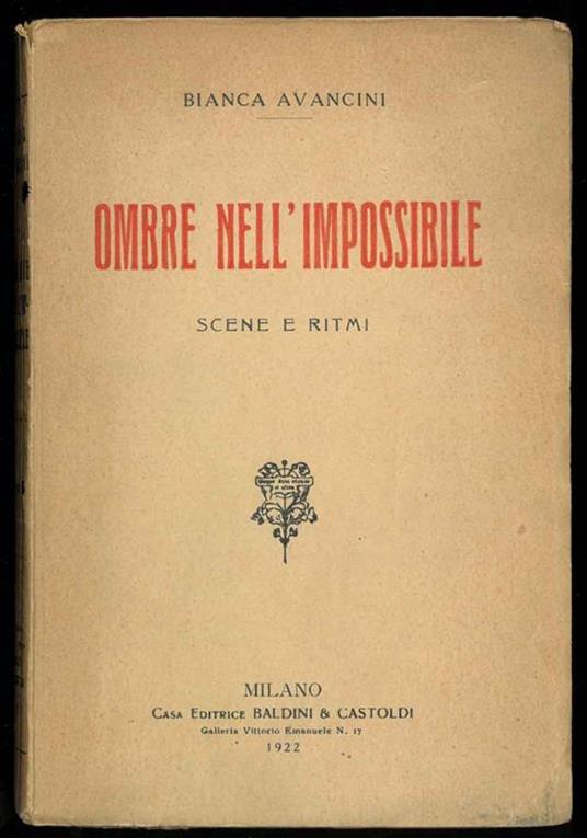 Ombre nell'impossibile. Scene e ritmi - copertina