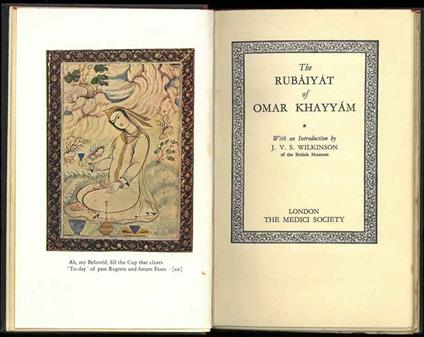 The Rubàiyàt. With an Introduction by J. V. S. Wilkinson of the British Museum - Omar Khayyam - copertina