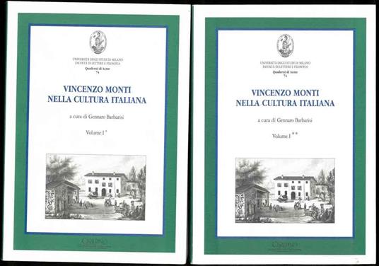 Vincenzo Monti nella cultura italiana - Gennaro Barbarisi - copertina