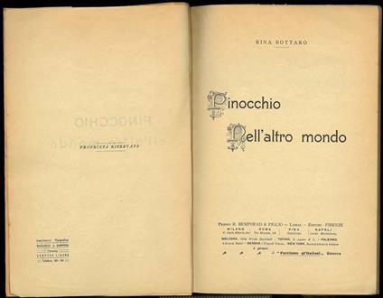 Pinocchio nell'altro mondo - copertina