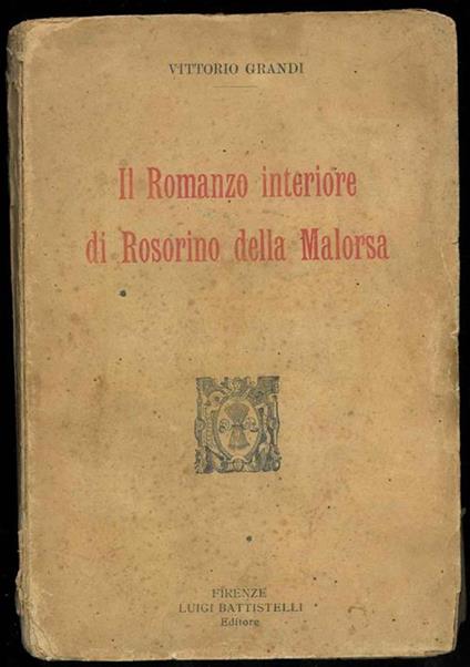 Il Romanzo interiore di Rosorino della Malorsa - Vittorio Grandi - copertina