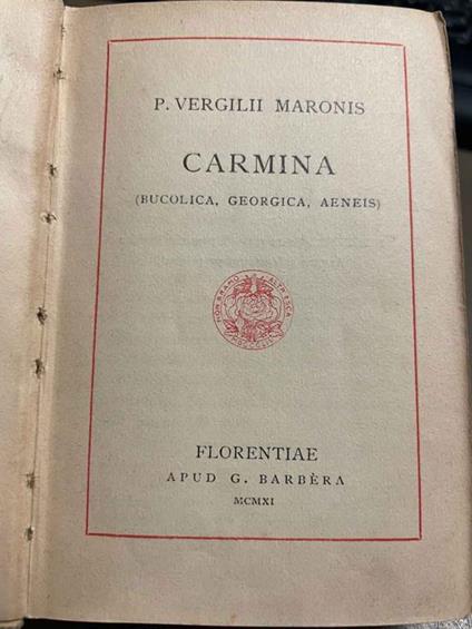 Carmina. (Bucolica, Georgica, Aeneis) - copertina