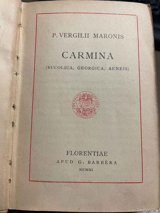Carmina. (Bucolica, Georgica, Aeneis) - copertina