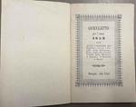 Giornaletto per l'anno 1853 con Arrivi e Partenze dei Corrieri, Corso e Tariffa delle Diligenze, Fiere della provincia, Traiffa delle Monete, e distinta d'entrata e Spesa