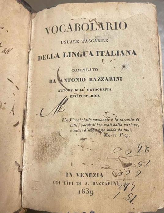 Vocabolario usuale tascabile della lingua italiana - Antonio Lazzarini - copertina