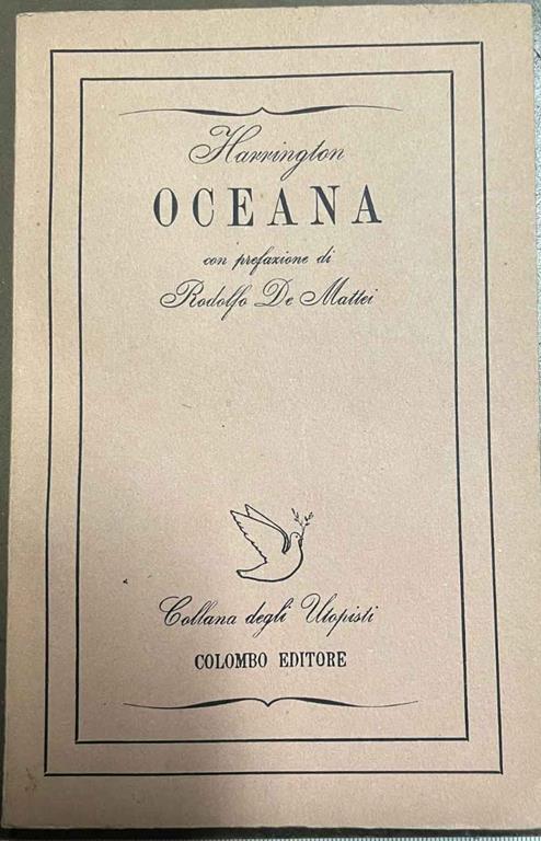 Oceania. Con prefazione di Rodolfo De Mattei. Traduzione di Francesco Valori - Harrington - copertina