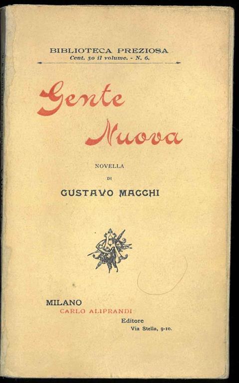 Gente Nuova. Novella - copertina