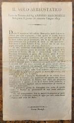 Il volo aereostatico fatto in Ferrara dal Sig, Antonio Marcheselli bolognese il giorno 26 corrente Giugno 1809