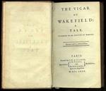 The vicar of Wakefield: a tale. Supposed to be written by himself