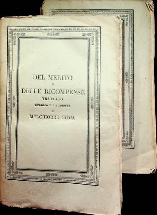 Del merito e delle ricompense: trattato storico e filosofico - Melchiorre Gioia - copertina
