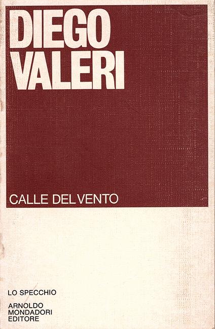 Calle del vento - Diego Valeri - copertina