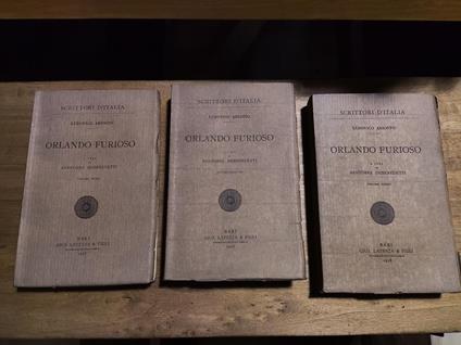 Orlando Furioso 3 volumi - Ludovico Ariosto - copertina