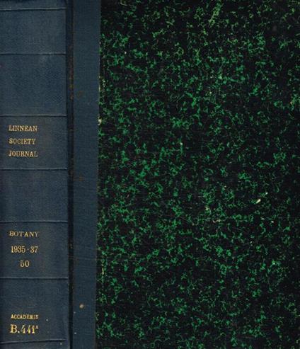 The journal of the linnean society of london. Botany vol.L, 1935-37 - copertina