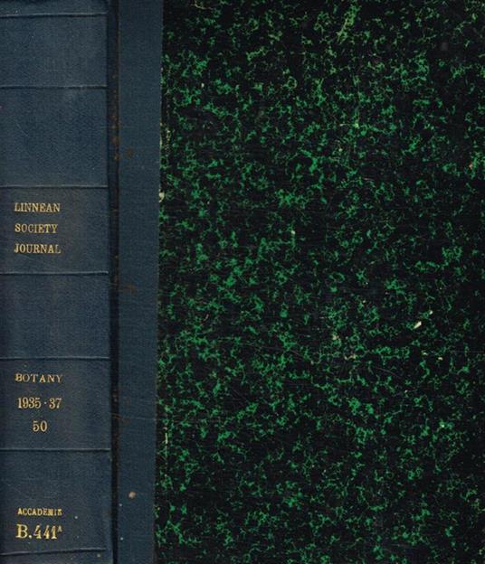 The journal of the linnean society of london. Botany vol.L, 1935-37 - copertina