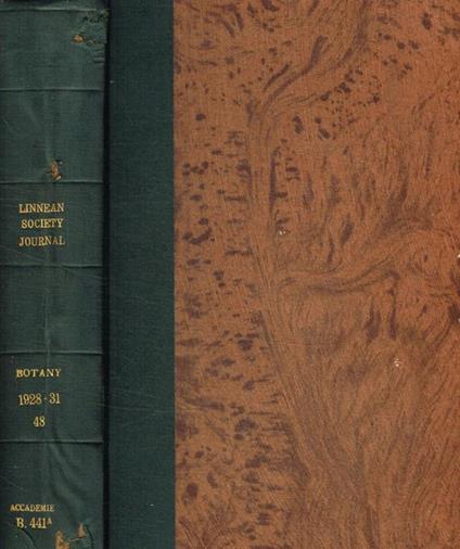The journal of the linnean society of london. Botany vol.XLVIII, 1928-1931 - copertina