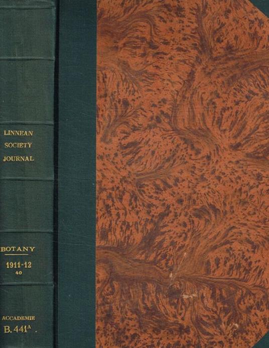 The journal of the linnean society. Botany vol.XL, 1911-1912 - copertina